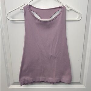 Free People Purple Sleeveless Crop Athletic Tank Top